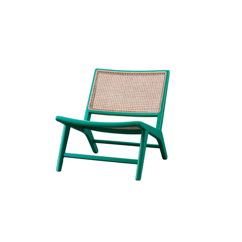 Wood Armless Chair Slipper Accent Chair Tight Back Chair for Living Room 24"L x 28"W x 28"H Brown Green Clearhalo 'Accent Chairs' 'accent_chairs' 'Chairs & Seating' 'furn' 'furn_accent_chairs' 'Furniture' 'furniture_accent_chairs' 'Living Room Furniture' 4993972