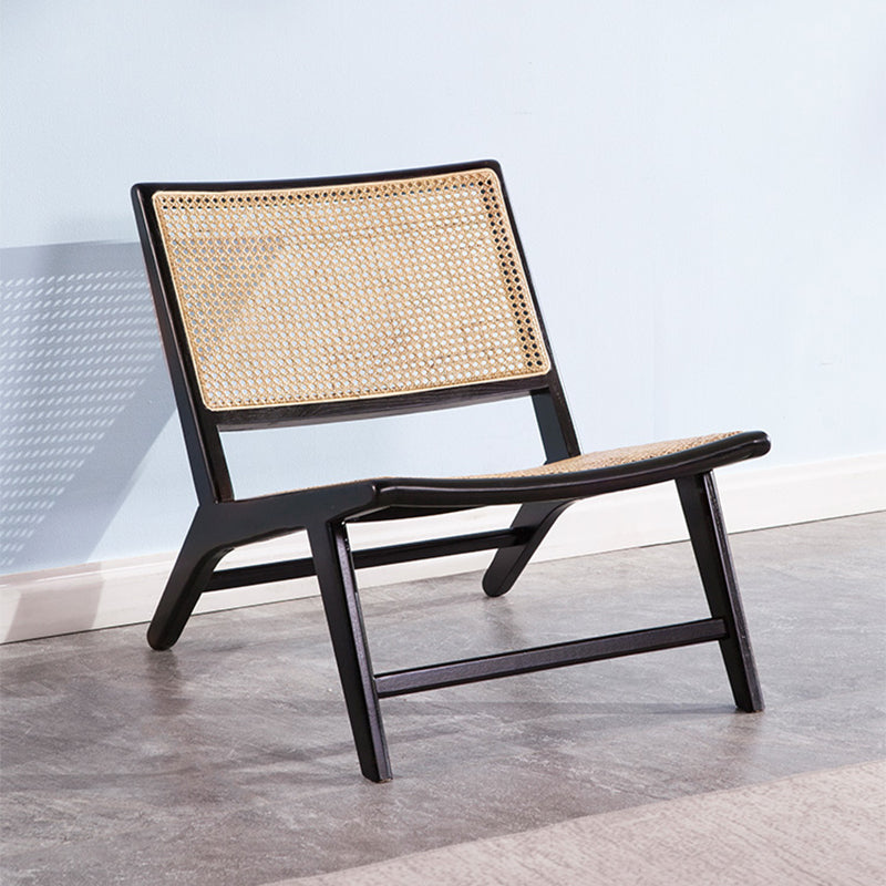 Wood Armless Chair Slipper Accent Chair Tight Back Chair for Living Room 24"L x 28"W x 28"H Brown Black Clearhalo 'Accent Chairs' 'accent_chairs' 'Chairs & Seating' 'furn' 'furn_accent_chairs' 'Furniture' 'furniture_accent_chairs' 'Living Room Furniture' 4993978