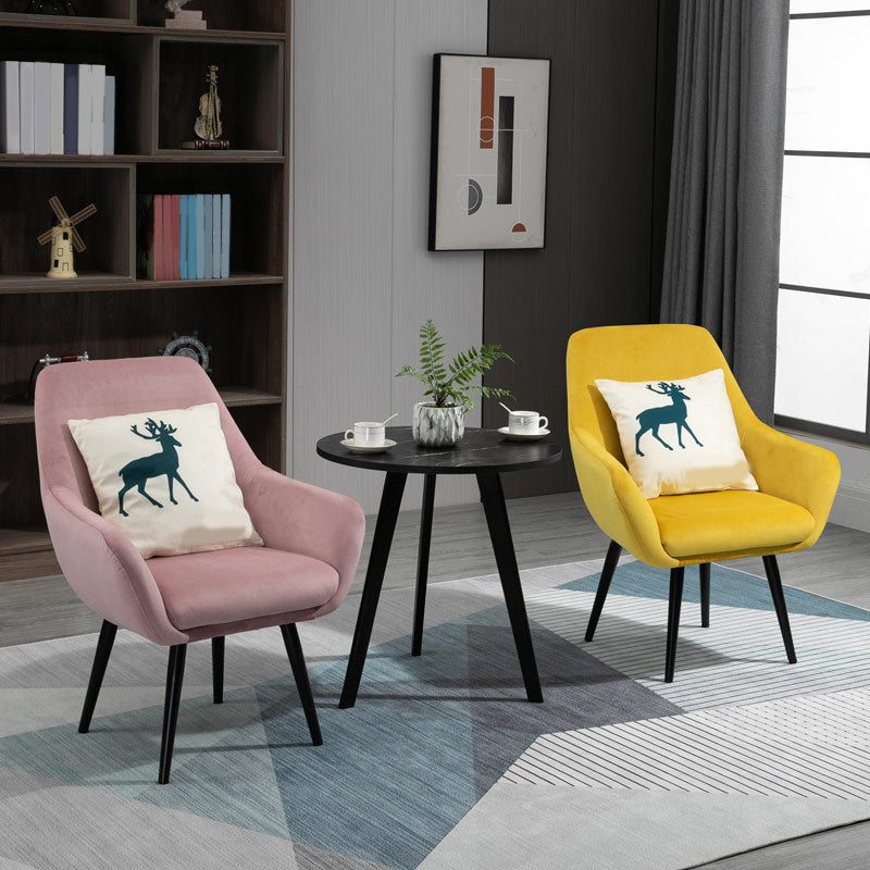 24.8"Wide Bonded Leather Arm Chair with Basic Four Legs and Flared Arms Clearhalo 'Accent Chairs' 'accent_chairs' 'Chairs & Seating' 'furn' 'furn_accent_chairs' 'Furniture' 'furniture_accent_chairs' 'Living Room Furniture' 4993988