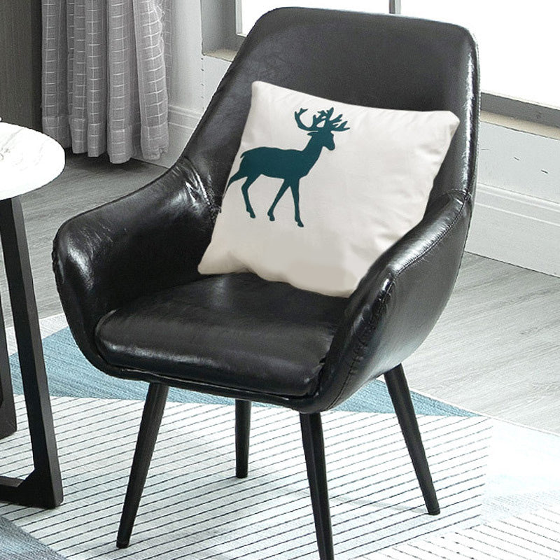 24.8"Wide Bonded Leather Arm Chair with Basic Four Legs and Flared Arms Black Clearhalo 'Accent Chairs' 'accent_chairs' 'Chairs & Seating' 'furn' 'furn_accent_chairs' 'Furniture' 'furniture_accent_chairs' 'Living Room Furniture' 4993993