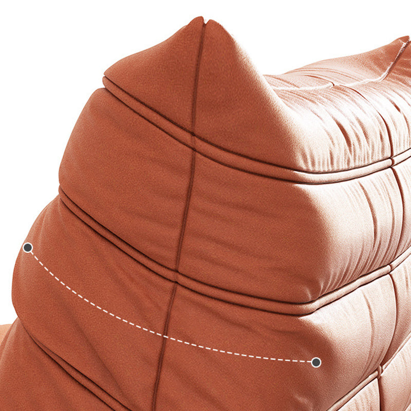 Bonded Leather Armless Chair 34.6"L x 39.3"W x 28.3" H Chair for Living Room Clearhalo 'Accent Chairs' 'accent_chairs' 'Chairs & Seating' 'furn' 'furn_accent_chairs' 'Furniture' 'furniture_accent_chairs' 'Living Room Furniture' 4994030