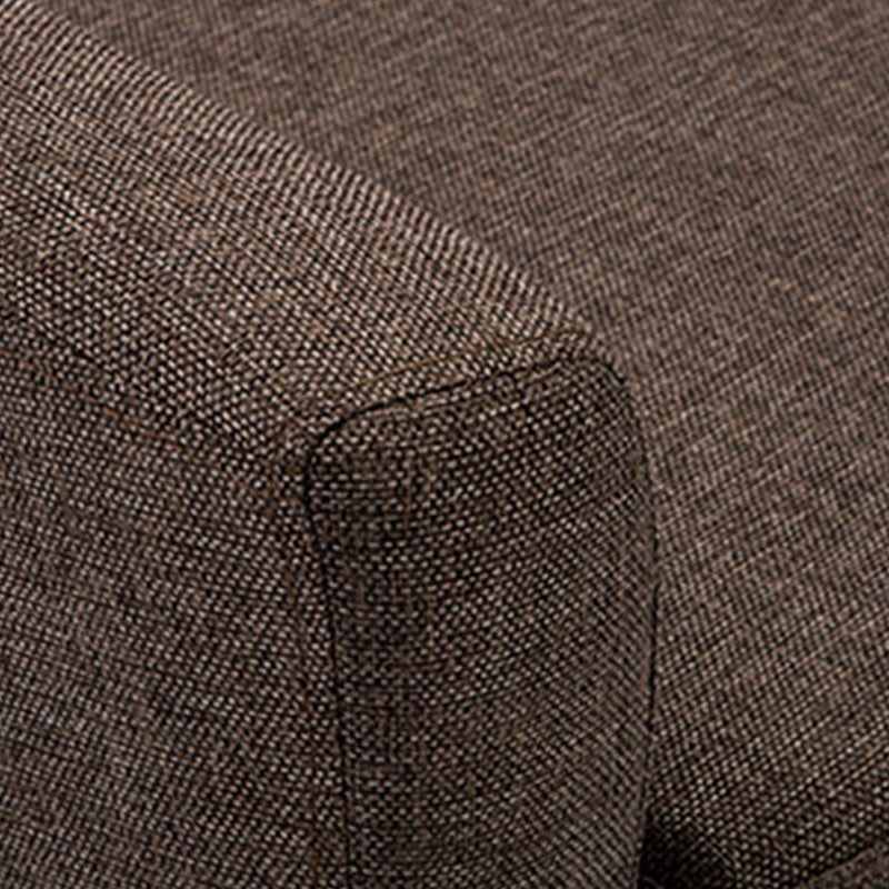 26.77" L x 27.55" W x 32.67" H Linen Barrel Accent Chair Sloped Arms Barrel Chair Clearhalo 'Accent Chairs' 'accent_chairs' 'Chairs & Seating' 'furn' 'furn_accent_chairs' 'Furniture' 'furniture_accent_chairs' 'Living Room Furniture' 4994076