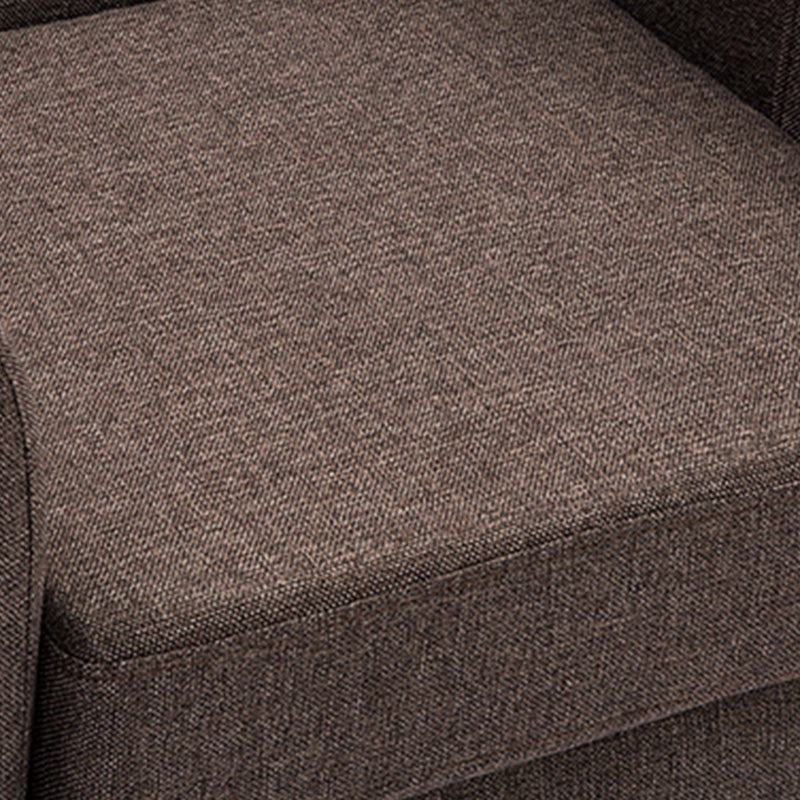 26.77" L x 27.55" W x 32.67" H Linen Barrel Accent Chair Sloped Arms Barrel Chair Clearhalo 'Accent Chairs' 'accent_chairs' 'Chairs & Seating' 'furn' 'furn_accent_chairs' 'Furniture' 'furniture_accent_chairs' 'Living Room Furniture' 4994077