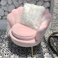 28.74" L x 28.74" W Velvet/Bonded Leather Barrel Accent Chair Sewn Pillow Back Chair Pink Velvet Clearhalo 'Accent Chairs' 'accent_chairs' 'Chairs & Seating' 'furn' 'furn_accent_chairs' 'Furniture' 'furniture_accent_chairs' 'Living Room Furniture' 4994097