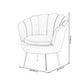 28.74" L x 28.74" W Velvet/Bonded Leather Barrel Accent Chair Sewn Pillow Back Chair Clearhalo 'Accent Chairs' 'accent_chairs' 'Chairs & Seating' 'furn' 'furn_accent_chairs' 'Furniture' 'furniture_accent_chairs' 'Living Room Furniture' 4994113
