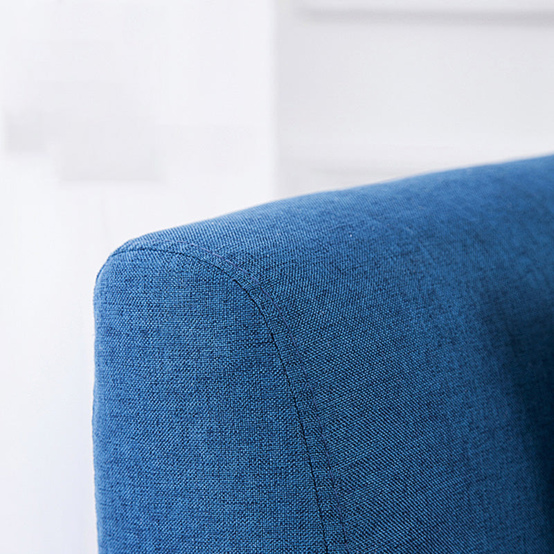 27.5"Wide Faux Leather/Linen Blend Tight Back Arm Chair with Basic Four Legs Clearhalo 'Accent Chairs' 'accent_chairs' 'Chairs & Seating' 'furn' 'furn_accent_chairs' 'Furniture' 'furniture_accent_chairs' 'Living Room Furniture' 4994131