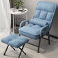 Canvas 19.6 "L x 21.6"W x 47.2" H Convertible for Chair Living Room Blue With Ottoman Clearhalo 'Accent Chairs' 'accent_chairs' 'Chairs & Seating' 'furn' 'furn_accent_chairs' 'Furniture' 'furniture_accent_chairs' 'Living Room Furniture' 4994135