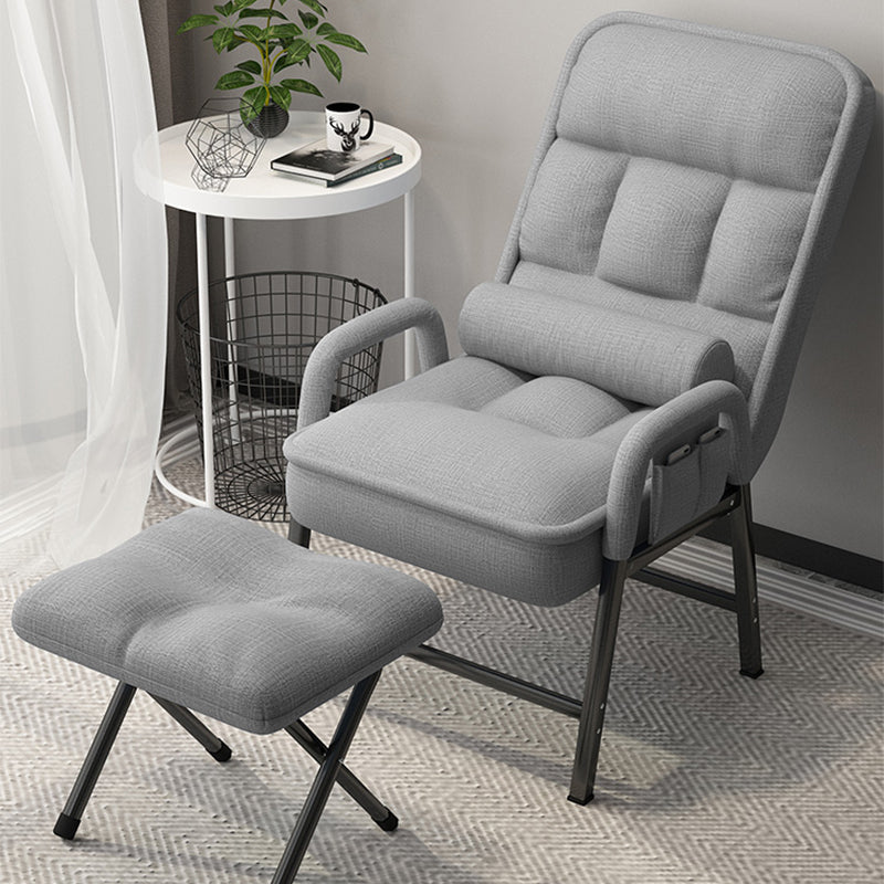 Canvas 19.6 "L x 21.6"W x 47.2" H Convertible for Chair Living Room Grey With Ottoman Clearhalo 'Accent Chairs' 'accent_chairs' 'Chairs & Seating' 'furn' 'furn_accent_chairs' 'Furniture' 'furniture_accent_chairs' 'Living Room Furniture' 4994136