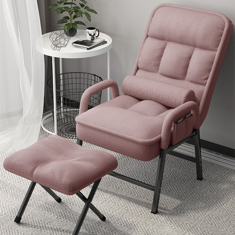 Canvas 19.6 "L x 21.6"W x 47.2" H Convertible for Chair Living Room Pink With Ottoman Clearhalo 'Accent Chairs' 'accent_chairs' 'Chairs & Seating' 'furn' 'furn_accent_chairs' 'Furniture' 'furniture_accent_chairs' 'Living Room Furniture' 4994137