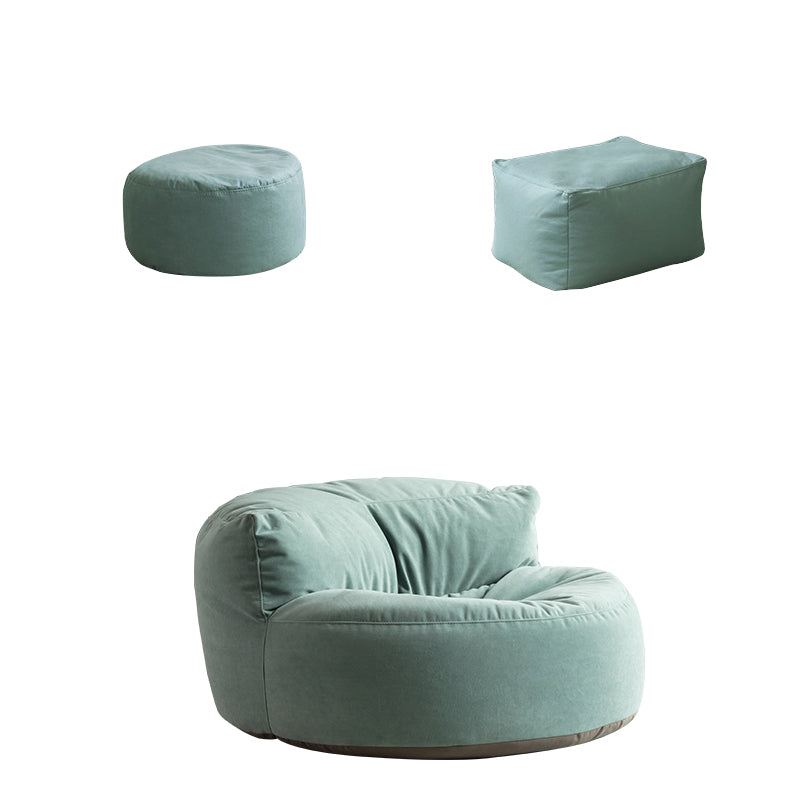 Velvet Parsons Chair 34.6" L x 39.3"W x 18.8" H Armless Chair Living Room Turquoise With Ottoman Clearhalo 'Accent Chairs' 'accent_chairs' 'Chairs & Seating' 'furn' 'furn_accent_chairs' 'Furniture' 'furniture_accent_chairs' 'Living Room Furniture' 4994163