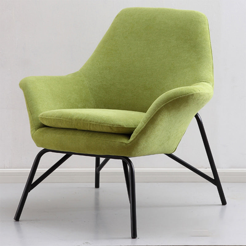 33.46" L x 30.70" W x 34.64" H Linen Accent Chair Flared Arms Lounge Chair Olive Green Clearhalo 'Accent Chairs' 'accent_chairs' 'Chairs & Seating' 'furn' 'furn_accent_chairs' 'Furniture' 'furniture_accent_chairs' 'Living Room Furniture' 4994180
