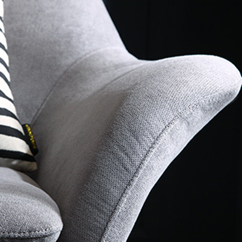 33.46" L x 30.70" W x 34.64" H Linen Accent Chair Flared Arms Lounge Chair Clearhalo 'Accent Chairs' 'accent_chairs' 'Chairs & Seating' 'furn' 'furn_accent_chairs' 'Furniture' 'furniture_accent_chairs' 'Living Room Furniture' 4994187