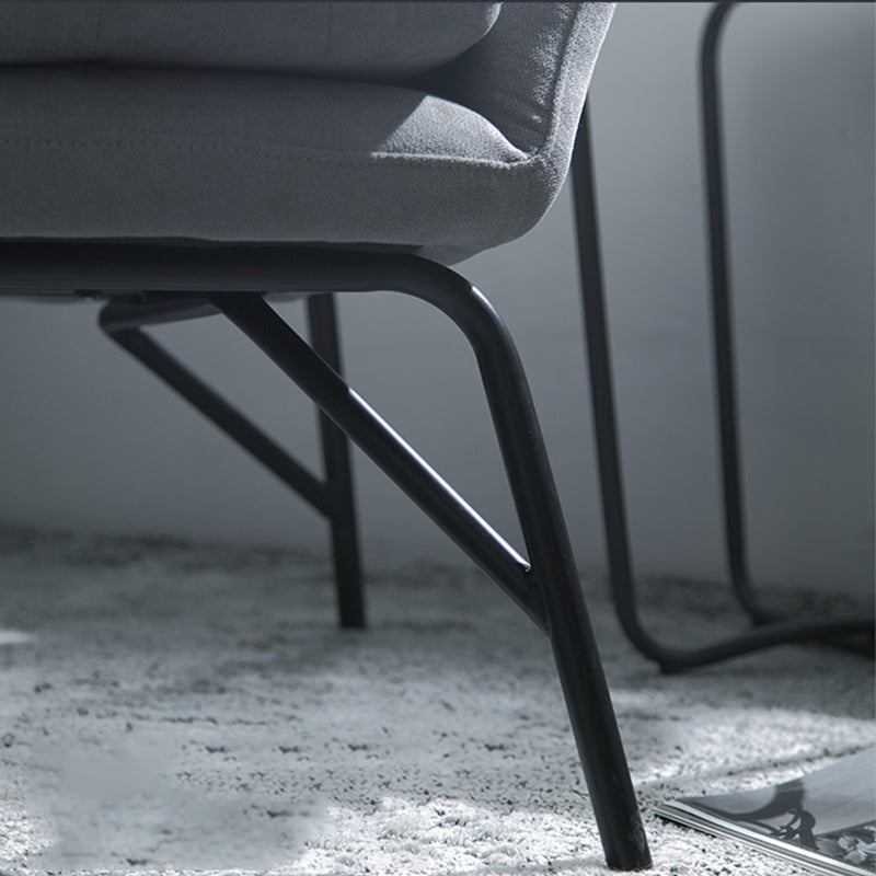 33.46" L x 30.70" W x 34.64" H Linen Accent Chair Flared Arms Lounge Chair Clearhalo 'Accent Chairs' 'accent_chairs' 'Chairs & Seating' 'furn' 'furn_accent_chairs' 'Furniture' 'furniture_accent_chairs' 'Living Room Furniture' 4994191