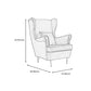 30.70" L x 37.79" W x 39.76" H Fabric Wingback Chair Metal Four Leg Accent Chair Clearhalo 'Accent Chairs' 'accent_chairs' 'Chairs & Seating' 'furn' 'furn_accent_chairs' 'Furniture' 'furniture_accent_chairs' 'Living Room Furniture' 4994205