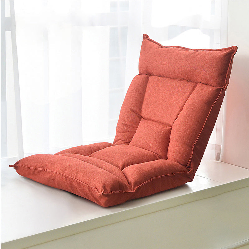 Linen Parsons Chair 22.8 " L x 21.6"W x 23.6" H Convertible for Chair Living Room Orange Red Clearhalo 'Accent Chairs' 'accent_chairs' 'Chairs & Seating' 'furn' 'furn_accent_chairs' 'Furniture' 'furniture_accent_chairs' 'Living Room Furniture' 4994213