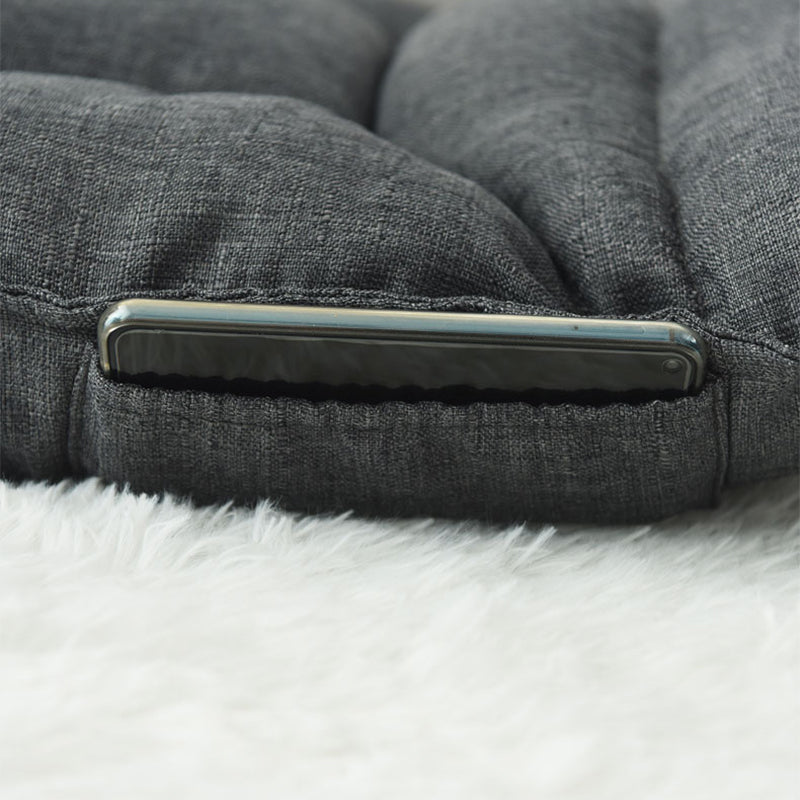 Linen Parsons Chair 22.8 " L x 21.6"W x 23.6" H Convertible for Chair Living Room Clearhalo 'Accent Chairs' 'accent_chairs' 'Chairs & Seating' 'furn' 'furn_accent_chairs' 'Furniture' 'furniture_accent_chairs' 'Living Room Furniture' 4994218