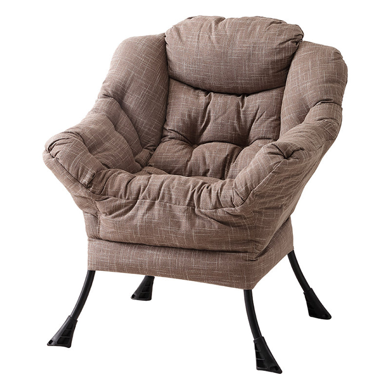 Faux Leather/Faux Fur Chair 31.4" L x 25.5" W x 35.4" H Arms Included Chair Khaki Without Ottoman Clearhalo 'Accent Chairs' 'accent_chairs' 'Chairs & Seating' 'furn' 'furn_accent_chairs' 'Furniture' 'furniture_accent_chairs' 'Living Room Furniture' 4994224