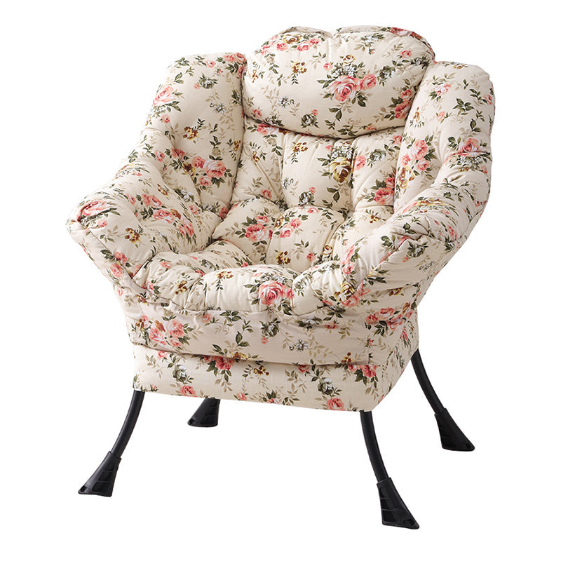 Faux Leather/Faux Fur Chair 31.4" L x 25.5" W x 35.4" H Arms Included Chair White-Red Without Ottoman Clearhalo 'Accent Chairs' 'accent_chairs' 'Chairs & Seating' 'furn' 'furn_accent_chairs' 'Furniture' 'furniture_accent_chairs' 'Living Room Furniture' 4994227