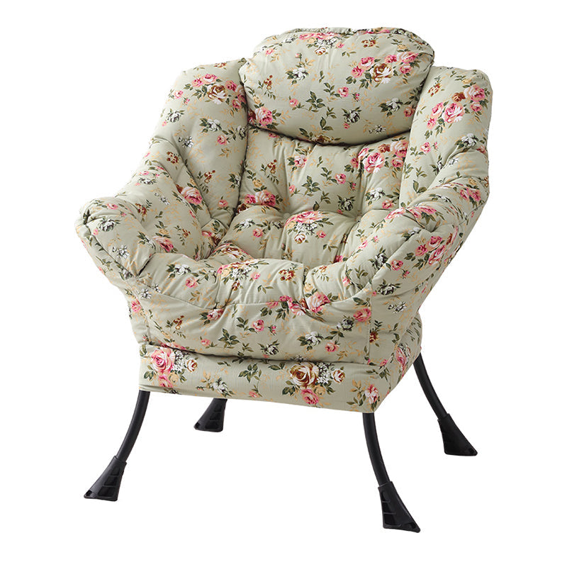 Faux Leather/Faux Fur Chair 31.4" L x 25.5" W x 35.4" H Arms Included Chair Green-Red Without Ottoman Clearhalo 'Accent Chairs' 'accent_chairs' 'Chairs & Seating' 'furn' 'furn_accent_chairs' 'Furniture' 'furniture_accent_chairs' 'Living Room Furniture' 4994231