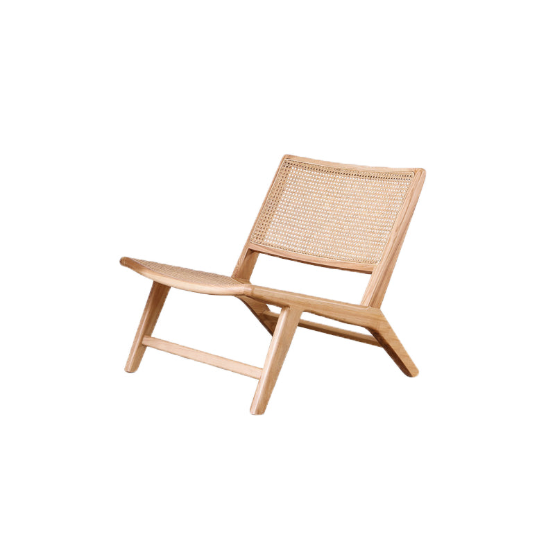 Wood Slipper Accent Chair Solid Wood Frame Armless Chair for Living Room 24"L x 28"W x 28"H Natural Wood Clearhalo 'Accent Chairs' 'accent_chairs' 'Chairs & Seating' 'furn' 'furn_accent_chairs' 'Furniture' 'furniture_accent_chairs' 'Living Room Furniture' 4994254