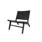 Wood Slipper Accent Chair Solid Wood Frame Armless Chair for Living Room 24"L x 29"W x 28"H Black Clearhalo 'Accent Chairs' 'accent_chairs' 'Chairs & Seating' 'furn' 'furn_accent_chairs' 'Furniture' 'furniture_accent_chairs' 'Living Room Furniture' 4994259