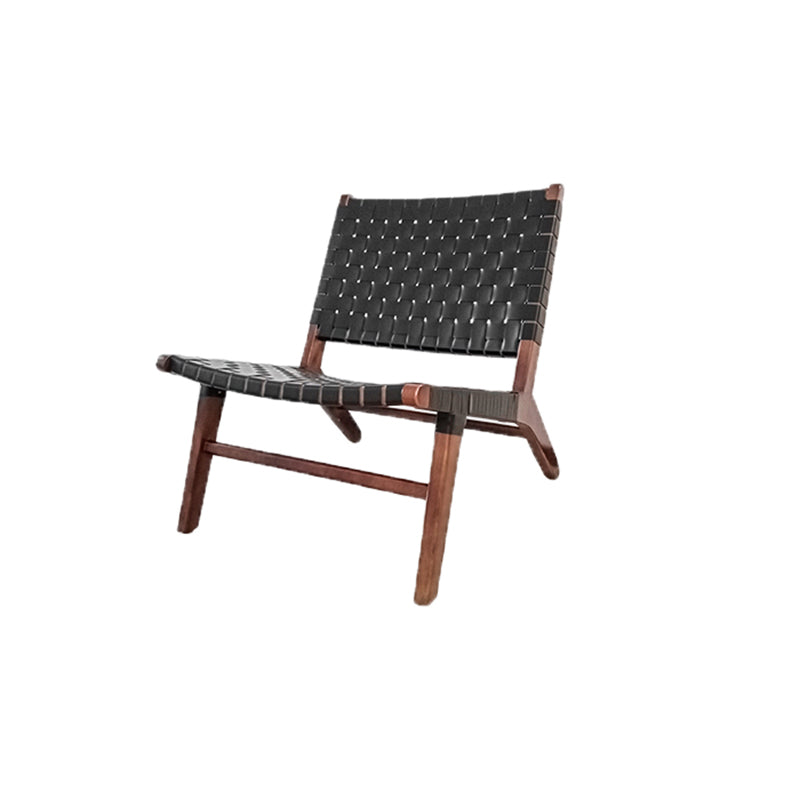 Wood Slipper Accent Chair Solid Wood Frame Armless Chair for Living Room 24"L x 29"W x 28"H Walnut Clearhalo 'Accent Chairs' 'accent_chairs' 'Chairs & Seating' 'furn' 'furn_accent_chairs' 'Furniture' 'furniture_accent_chairs' 'Living Room Furniture' 4994261