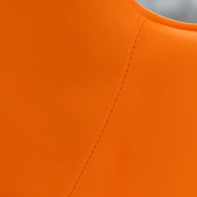 33.07" L x 30.31" W x 33.46" H Faux Leather Flared Arms Chair for Bedroom Clearhalo 'Accent Chairs' 'accent_chairs' 'Chairs & Seating' 'furn' 'furn_accent_chairs' 'Furniture' 'furniture_accent_chairs' 'Living Room Furniture' 4994284