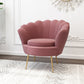 28.74" L x 28.74" W x 30.70" H Barrel Chair Sewn Pillow Back Accent Chair Dark Pink Suede Clearhalo 'Accent Chairs' 'accent_chairs' 'Chairs & Seating' 'furn' 'furn_accent_chairs' 'Furniture' 'furniture_accent_chairs' 'Living Room Furniture' 4994291