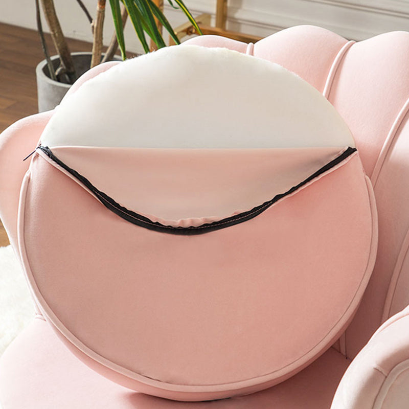 28.74" L x 28.74" W x 30.70" H Barrel Chair Sewn Pillow Back Accent Chair Clearhalo 'Accent Chairs' 'accent_chairs' 'Chairs & Seating' 'furn' 'furn_accent_chairs' 'Furniture' 'furniture_accent_chairs' 'Living Room Furniture' 4994299