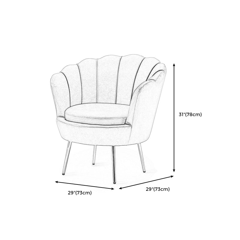 28.74" L x 28.74" W x 30.70" H Barrel Chair Sewn Pillow Back Accent Chair Clearhalo 'Accent Chairs' 'accent_chairs' 'Chairs & Seating' 'furn' 'furn_accent_chairs' 'Furniture' 'furniture_accent_chairs' 'Living Room Furniture' 4994302