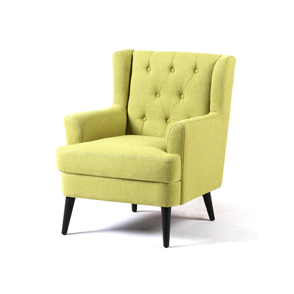 29.5"Wide Velvet/Cotton Blend Arm Chair with Basic Four Leg and Tufted Back Green Clearhalo 'Accent Chairs' 'accent_chairs' 'Chairs & Seating' 'furn' 'furn_accent_chairs' 'Furniture' 'furniture_accent_chairs' 'Living Room Furniture' 4994309