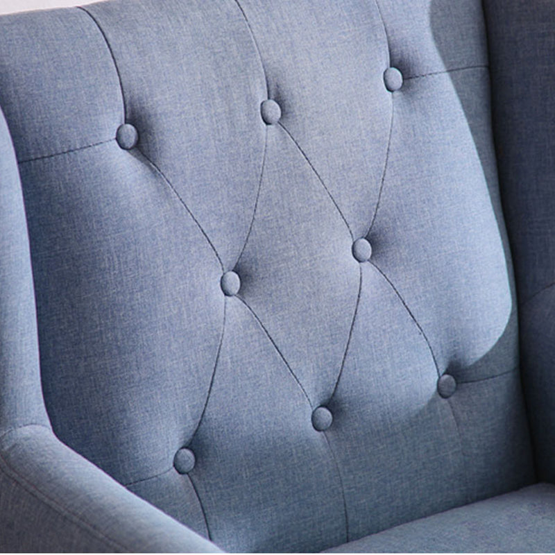 29.5"Wide Velvet/Cotton Blend Arm Chair with Basic Four Leg and Tufted Back Clearhalo 'Accent Chairs' 'accent_chairs' 'Chairs & Seating' 'furn' 'furn_accent_chairs' 'Furniture' 'furniture_accent_chairs' 'Living Room Furniture' 4994313