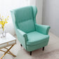 Linen Arm Chair 32.2 "L x 37.8"W x 39.8"H Solid Wood Frame Chair Cyan Clearhalo 'Accent Chairs' 'accent_chairs' 'Chairs & Seating' 'furn' 'furn_accent_chairs' 'Furniture' 'furniture_accent_chairs' 'Living Room Furniture' 4994383