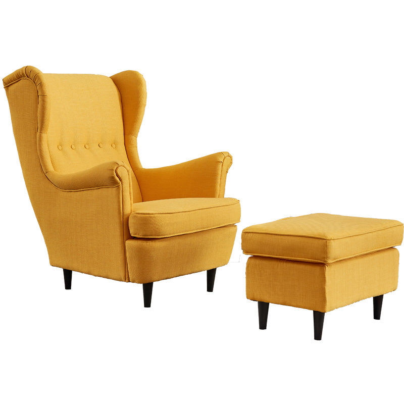 Linen Arm Chair 32.2 "L x 37.8"W x 39.8"H Solid Wood Frame Chair Clearhalo 'Accent Chairs' 'accent_chairs' 'Chairs & Seating' 'furn' 'furn_accent_chairs' 'Furniture' 'furniture_accent_chairs' 'Living Room Furniture' 4994388