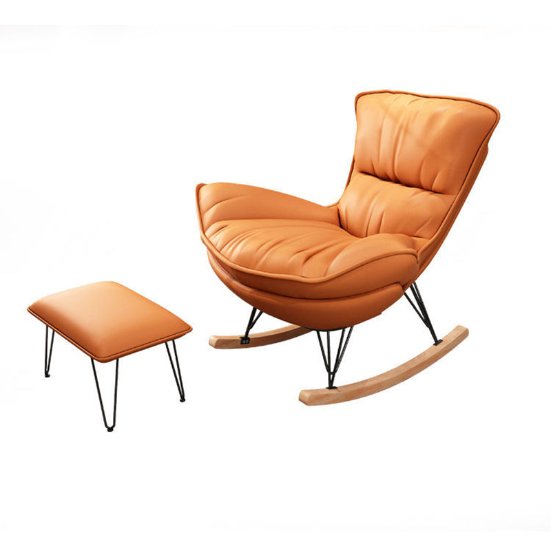 35.82" L x 39.76" W x 34.25" H Armless Lounge Chair with Ottoman for Living Room Clearhalo 'Accent Chairs' 'accent_chairs' 'Chairs & Seating' 'furn' 'furn_accent_chairs' 'Furniture' 'furniture_accent_chairs' 'Living Room Furniture' 4994406