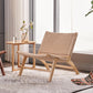 25.59" L x 31.88" W x 25.98" H Brown/Nautral Woven Accent Chair Solid Wood Lounge Chair Fabric Natural Wood Armless Clearhalo 'Accent Chairs' 'accent_chairs' 'Chairs & Seating' 'furn' 'furn_accent_chairs' 'Furniture' 'furniture_accent_chairs' 'Living Room Furniture' 4994414