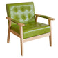 Modern 25.5"Wide PU Arm Chair with Basic Four Legs and Tufted Back Fruit Green Clearhalo 'Accent Chairs' 'accent_chairs' 'Chairs & Seating' 'furn' 'furn_accent_chairs' 'Furniture' 'furniture_accent_chairs' 'Living Room Furniture' 4994428