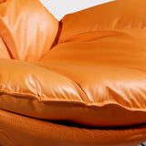 26.77" L x 37.40" W x 32.28" H Armless Upholstered Lounge Chair with Ottoman for Bedroom Clearhalo 'Accent Chairs' 'accent_chairs' 'Chairs & Seating' 'furn' 'furn_accent_chairs' 'Furniture' 'furniture_accent_chairs' 'Living Room Furniture' 4994477