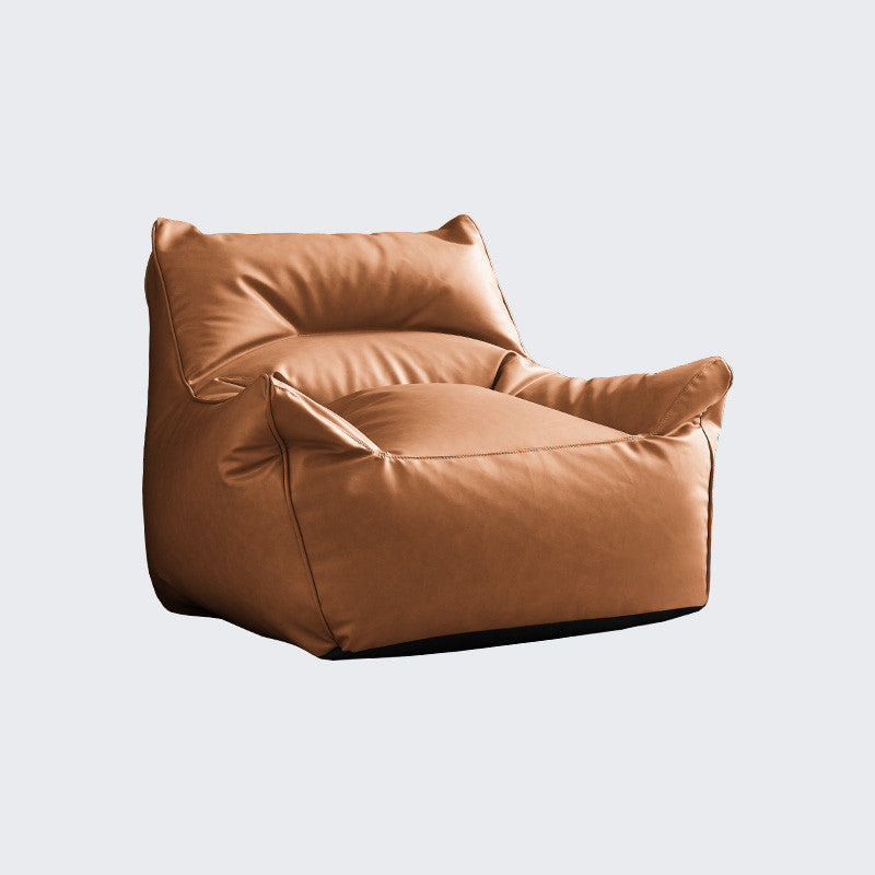 Bonded Leather Arm Chair Stacking Arms Included Chair for Living Room Orange Without Ottoman Clearhalo 'Accent Chairs' 'accent_chairs' 'Chairs & Seating' 'furn' 'furn_accent_chairs' 'Furniture' 'furniture_accent_chairs' 'Living Room Furniture' 4994495