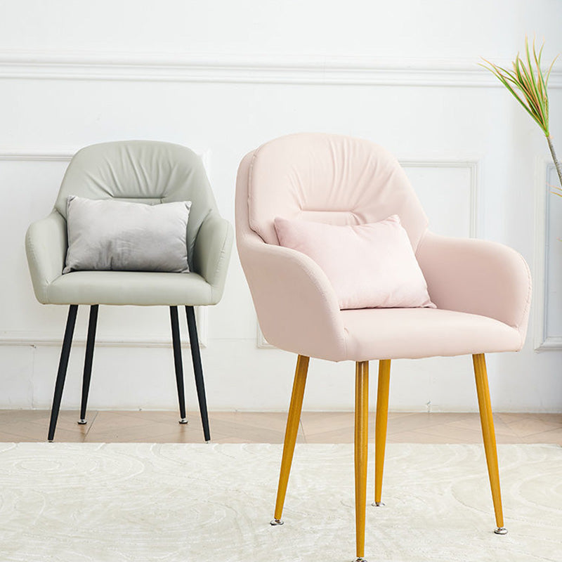 Velvet 17.7"Wide Solid Color Armchair with Basic Four Legs for Bedroom Clearhalo 'Accent Chairs' 'accent_chairs' 'Chairs & Seating' 'furn' 'furn_accent_chairs' 'Furniture' 'furniture_accent_chairs' 'Living Room Furniture' 4994511