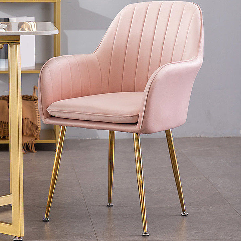 Velvet 17.7"Wide Solid Color Armchair with Basic Four Legs for Bedroom Clearhalo 'Accent Chairs' 'accent_chairs' 'Chairs & Seating' 'furn' 'furn_accent_chairs' 'Furniture' 'furniture_accent_chairs' 'Living Room Furniture' 4994514