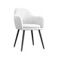 Velvet 17.7"Wide Solid Color Armchair with Basic Four Legs for Bedroom Off-White Black Clearhalo 'Accent Chairs' 'accent_chairs' 'Chairs & Seating' 'furn' 'furn_accent_chairs' 'Furniture' 'furniture_accent_chairs' 'Living Room Furniture' 4994520