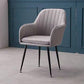 Velvet 17.7"Wide Solid Color Armchair with Basic Four Legs for Bedroom Grey Black Clearhalo 'Accent Chairs' 'accent_chairs' 'Chairs & Seating' 'furn' 'furn_accent_chairs' 'Furniture' 'furniture_accent_chairs' 'Living Room Furniture' 4994521