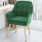 Velvet 17.7"Wide Solid Color Armchair with Basic Four Legs for Bedroom Green Brass Gold Clearhalo 'Accent Chairs' 'accent_chairs' 'Chairs & Seating' 'furn' 'furn_accent_chairs' 'Furniture' 'furniture_accent_chairs' 'Living Room Furniture' 4994526