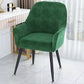 Velvet 17.7"Wide Solid Color Armchair with Basic Four Legs for Bedroom Green Black Clearhalo 'Accent Chairs' 'accent_chairs' 'Chairs & Seating' 'furn' 'furn_accent_chairs' 'Furniture' 'furniture_accent_chairs' 'Living Room Furniture' 4994528