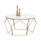 White Marble Frame 1 Coffee Table Modern Round Table for Living Room Clearhalo 'Coffee & Accent Tables' 'Coffee Tables' 'coffee_tables' 'furn' 'furn_coffee_tables' 'Furniture' 'furniture_coffee_tables' 'Living Room Furniture' 5000868