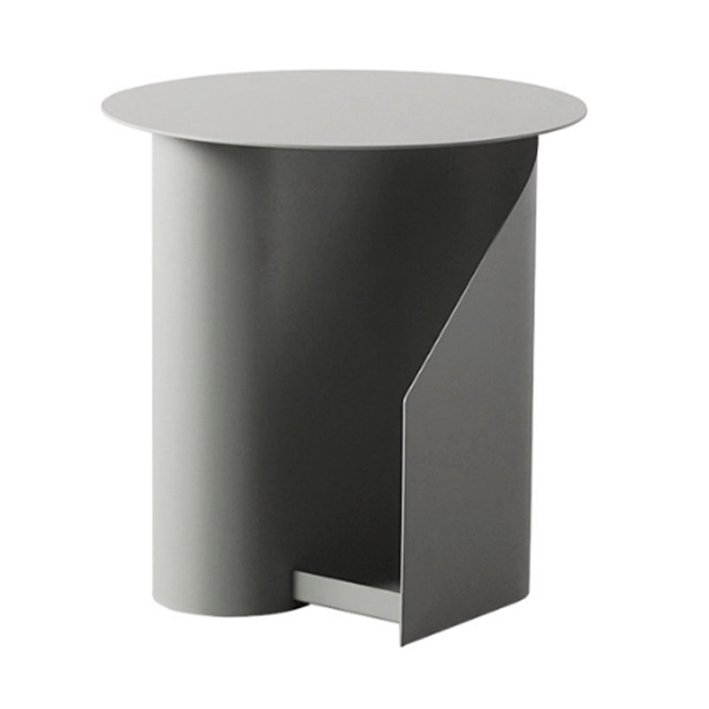 Modern Round Pedestal Coffee Table for Living Room in Pink with Storage Dark Gray Clearhalo 'Coffee & Accent Tables' 'Coffee Tables' 'coffee_tables' 'furn' 'furn_coffee_tables' 'Furniture' 'furniture_coffee_tables' 'Living Room Furniture' 5000944