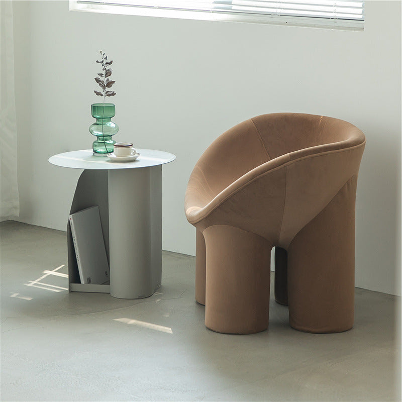 Modern Round Pedestal Coffee Table for Living Room in Pink with Storage Clearhalo 'Coffee & Accent Tables' 'Coffee Tables' 'coffee_tables' 'furn' 'furn_coffee_tables' 'Furniture' 'furniture_coffee_tables' 'Living Room Furniture' 5000948