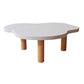 Geometric White Wood Coffee Table 3 Legs Base 1 Single Cocktail Table Clearhalo 'Coffee & Accent Tables' 'Coffee Tables' 'coffee_tables' 'furn' 'furn_coffee_tables' 'Furniture' 'furniture_coffee_tables' 'Living Room Furniture' 5000973