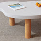 Geometric White Wood Coffee Table 3 Legs Base 1 Single Cocktail Table Clearhalo 'Coffee & Accent Tables' 'Coffee Tables' 'coffee_tables' 'furn' 'furn_coffee_tables' 'Furniture' 'furniture_coffee_tables' 'Living Room Furniture' 5000974